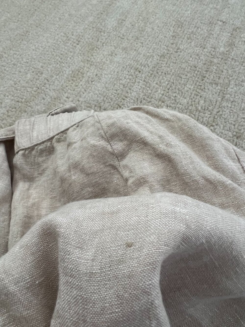 PACT 100% Organic Linen Wide Leg Pants Beige Tan High Rise Casual Trouser S - Picture 10 of 12